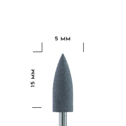 Frez uniwersalny gumowy do polerowania skórek - zaostrzony 15 mm