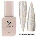 DNKa' Cover Base #0052 Meteoric - różowa baza hybrydowa ze złotym brokatem, 12 ml