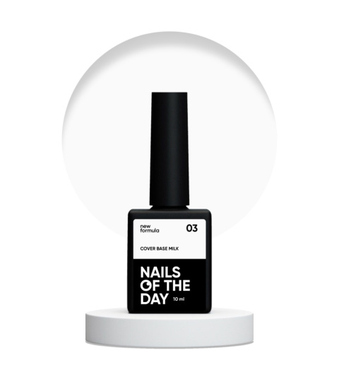 NAILSOFTHEDAY Cover base NEW Milk 03 - półprzezroczysta mleczna baza hybrydowa, 10 ml