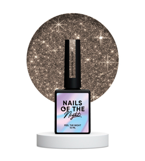 NAILSOFTHENIGHT Baylis - lakier hybrydowy z odblaskową drobinką, 10 ml