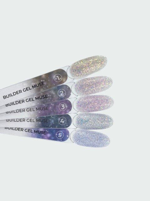 TOUCH Muse builder gel 03 - srebrno-różowy odblaskowy żel budujący z płatkami yuki, 15 ml TOUCH Muse builder gel 03 - srebrno-różowy odblaskowy żel budujący z płatkami yuki, 15 ml