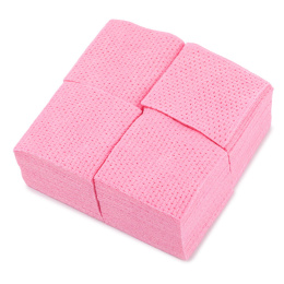 GNBLAB Perforowane waciki bezpyłowe różowe 5 x 5 cm, 250 szt