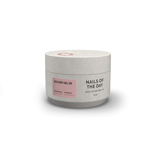 NAILSOFTHEDAY Builder gel 06 - beżowy żel budujący, 15 ml NAILSOFTHEDAY Builder gel 06 - beżowy żel budujący, 15 ml