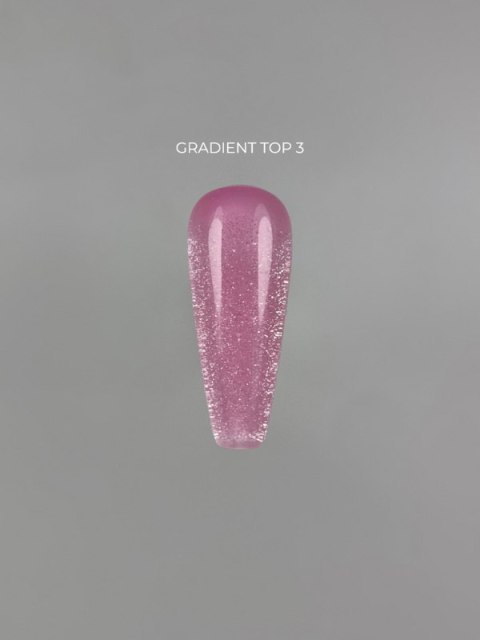 TOUCH Gradient Top 03 - jaskraworóżowy top hybrydowy ze srebrną drobinką, 13 ml TOUCH Gradient Top 03 - jaskraworóżowy top hybrydowy ze srebrną drobinką, 13 ml