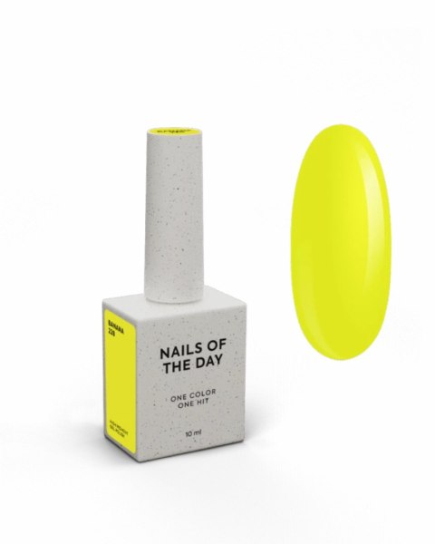 NAILSOFTHEDAY Banana - neonowy, cytrynowy lakier hybrydowy, 10 ml NAILSOFTHEDAY Banana - neonowy, cytrynowy lakier hybrydowy, 10 ml