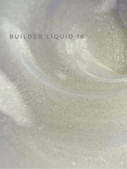 TOUCH Builder liquid 16 - biało-srebrny mocny żel z drobinkami o płynnej konsystencji, 15 ml