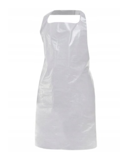 Fartuchy fryzjerskie jednorazowe foliowe ochronne BIAŁE 80x125 – 100 szt.