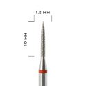 Frez diamentowy szpic czerwony 1,2 x 10 mm