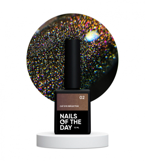 NAILSOFTHENIGHT Cat eye Reflective 02 – odblaskowy lakier hybrydowy z efektem "cat eye", 10 ml NAILSOFTHENIGHT Cat eye Reflective 02 – odblaskowy lakier hybrydowy z efektem "cat eye", 10 ml