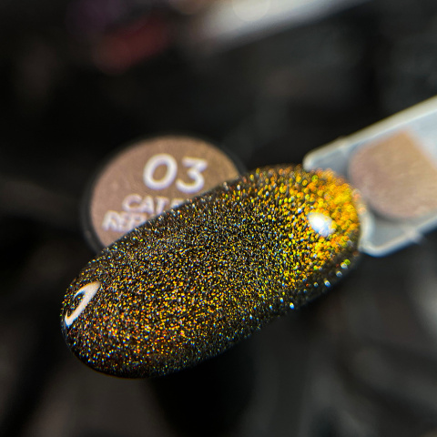 NAILSOFTHENIGHT Cat eye Reflective 03 – odblaskowy lakier hybrydowy z efektem "cat eye", 10 ml NAILSOFTHENIGHT Cat eye Reflective 03 – odblaskowy lakier hybrydowy z efektem "cat eye", 10 ml