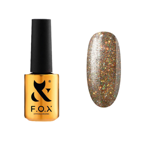 F.O.X Base Flash Cat Eye 005 - złota odblaskowa baza hybrydowa, 7 ml