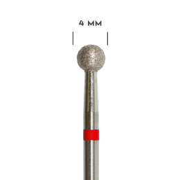MILL frez diamentowy do skórek - kulka czerwona 4 mm