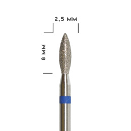 MILL frez diamentowy do skórek - płomyk niebieski 2,5 mm