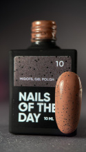 NAILSOFTHEDAY MiDots 10 - brązowy lakier hybrydowy z czarną drobinką, 10 ml