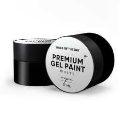 NAILSOFTHEDAY Premium gel paint White wipe - biała farbka z lepką warstwą, 5 ml