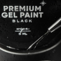 NAILSOFTHEDAY Premium gel paint Black wipe - czarna farbka z lepką warstwą, 5 ml