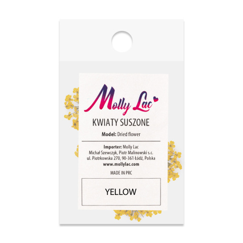 MOLLY LAC kwiaty suszone do zdobień - żółte MOLLY LAC kwiaty suszone do zdobień - żółte