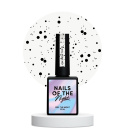 NAILSOFTHENIGHT Jon snow - top no wipe z nieregularnymi czarnymi cząsteczkami, 10 ml