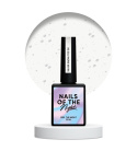 NAILSOFTHENIGHT Silver snow - top no wipe z nieregularnymi srebrnymi cząsteczkami, 10 ml