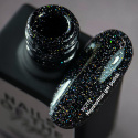 NAILSOFTHENIGHT Manhattan - czarny z holo drobinką odblaskowy lakier hybrydowy, 10 ml