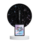 NAILSOFTHENIGHT Manhattan - czarny z holo drobinką odblaskowy lakier hybrydowy, 10 ml