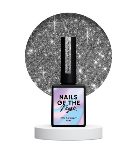 NAILSOFTHENIGHT Pina colada - szary odblaskowy lakier hybrydowy, 10 ml