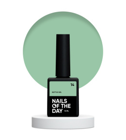 NAILSOFTHEDAY Bottle gel 14 - kryjący zielony żel do wzmocnienia i naprawy, 10 ml