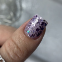 NAILSOFTHENIGHT Dream gel 03 - fioletowy żel do zdobień z heksagonami i brokatem, 5 g