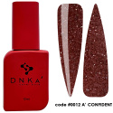 DNKa' Cover Base #0012A' Confident - bordowa baza hybrydowa z drobinką odblaskową, 12 ml