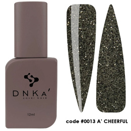 DNKa' Cover Base #0013A' Cheerful - czarna baza hybrydowa z drobinką odblaskową, 12 ml