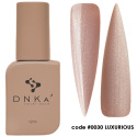 DNKa' Cover Base #0030 Luxurious - beżowa baza hybrydowa ze srebrną drobinką, 12 ml