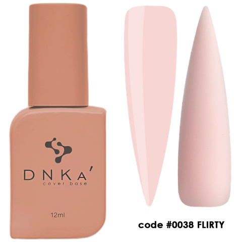 DNKa' Cover Base #0038 Flirty - różowa baza hybrydowa, 12 ml