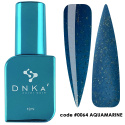 DNKa' Cover Base #0064 Aquamarine - granatowa baza hybrydowa ze złotą drobinką, 12 ml