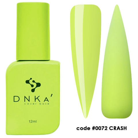 DNKa' Cover Base #0072 Crash - neonowa żółta baza hybrydowa, 12 ml