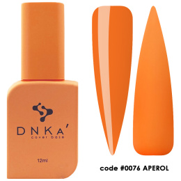 DNKa' Cover Base #0076 Aperol - neonowa pomaranczowa baza hybrydowa, 12 ml