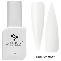 DNKa’ Milky top - mleczny top hybrydowy bez lepkiej warstwy, 12 ml