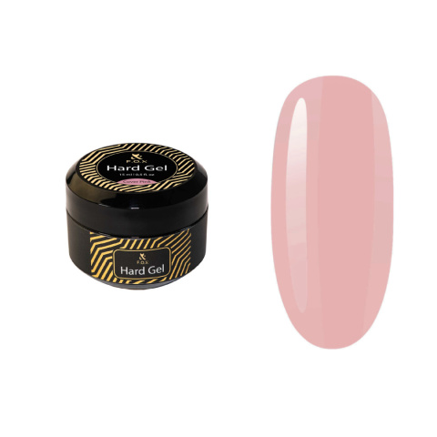 F.O.X Hard gel Cover Pink - beżowo-rózowy twardy żel do przedłużania paznokci, 15 ml