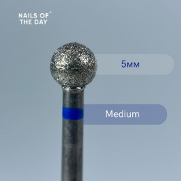 NAILSOFTHEDAY frez diamentowy do skórek - kulka niebieska 5 mm